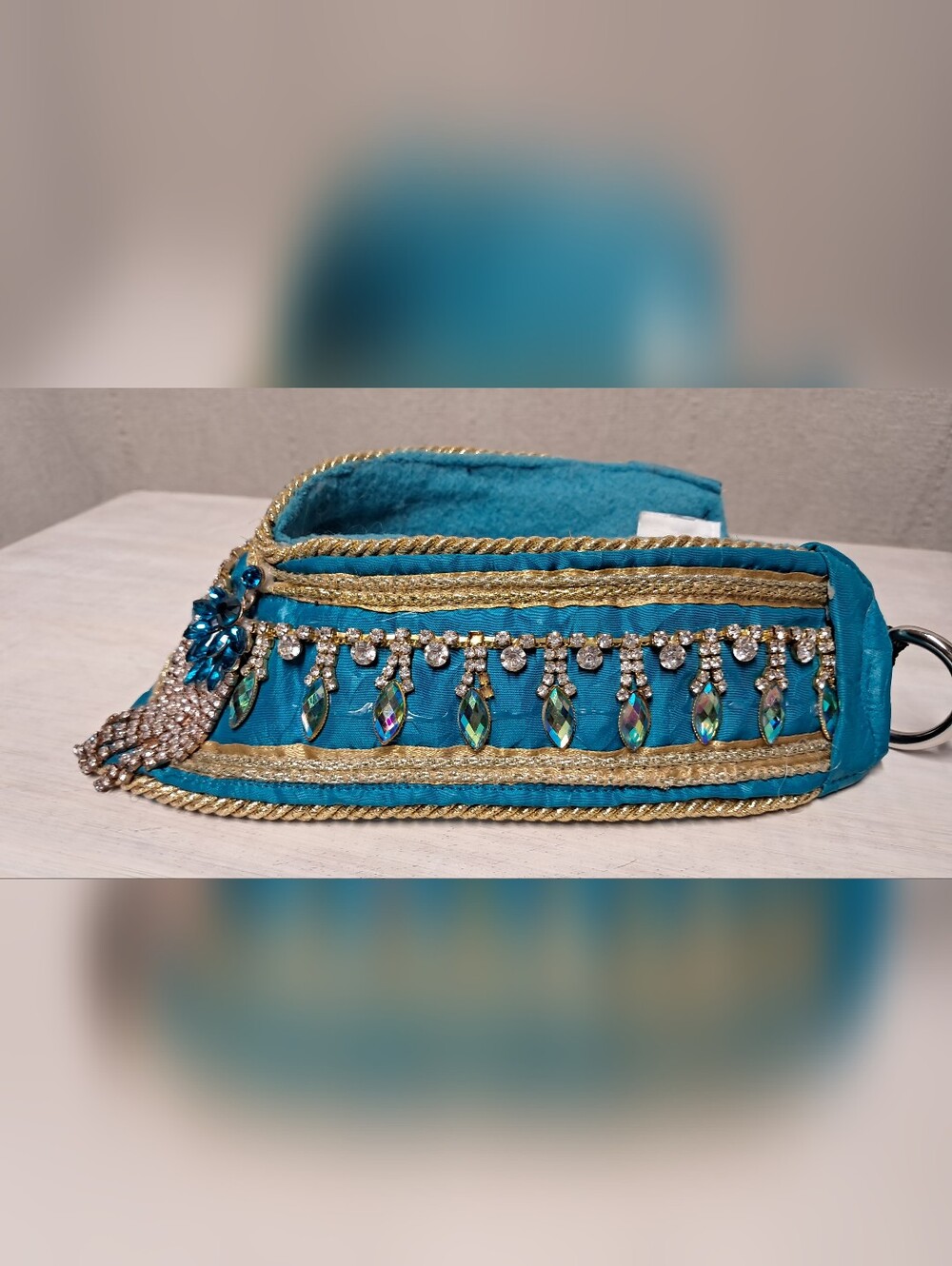 Embellished Crystal Dog Statement Collar - Picture 7 of 7